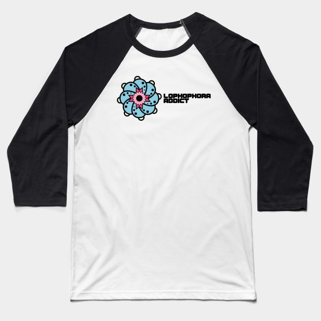 Lophophora Addict color logo Baseball T-Shirt by WildCactus